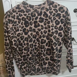 H&M Pink and Black Animal Print Top